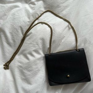 Madewell Black Leather Mini Cross-Body Purse